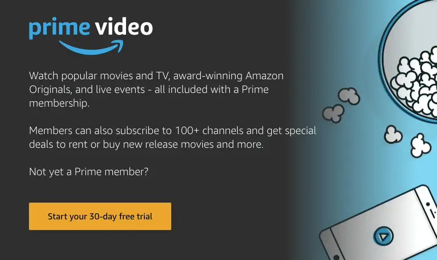Amazon Prime Video 30-dagen gratis proefpagina