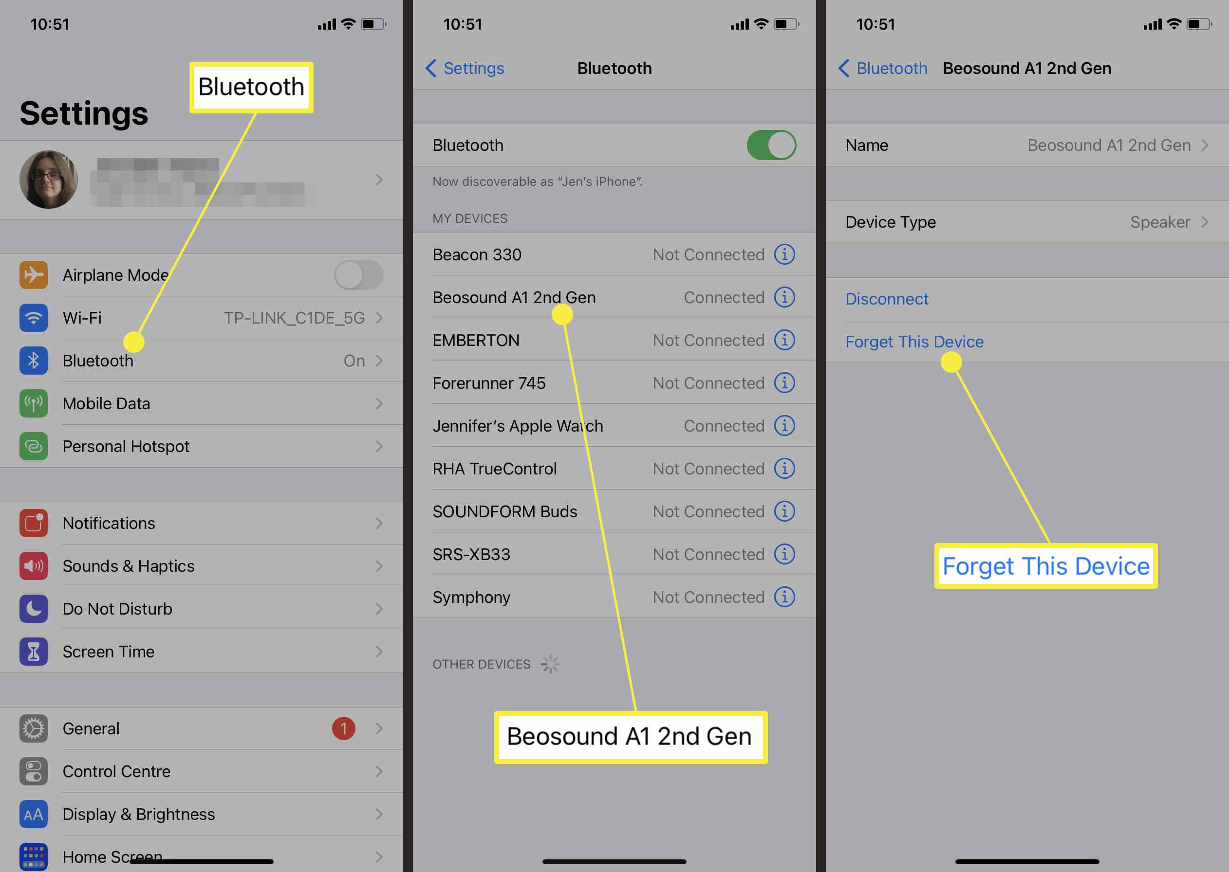 Vereiste stappen om een ​​Bluetooth-apparaat op iOS te vergeten