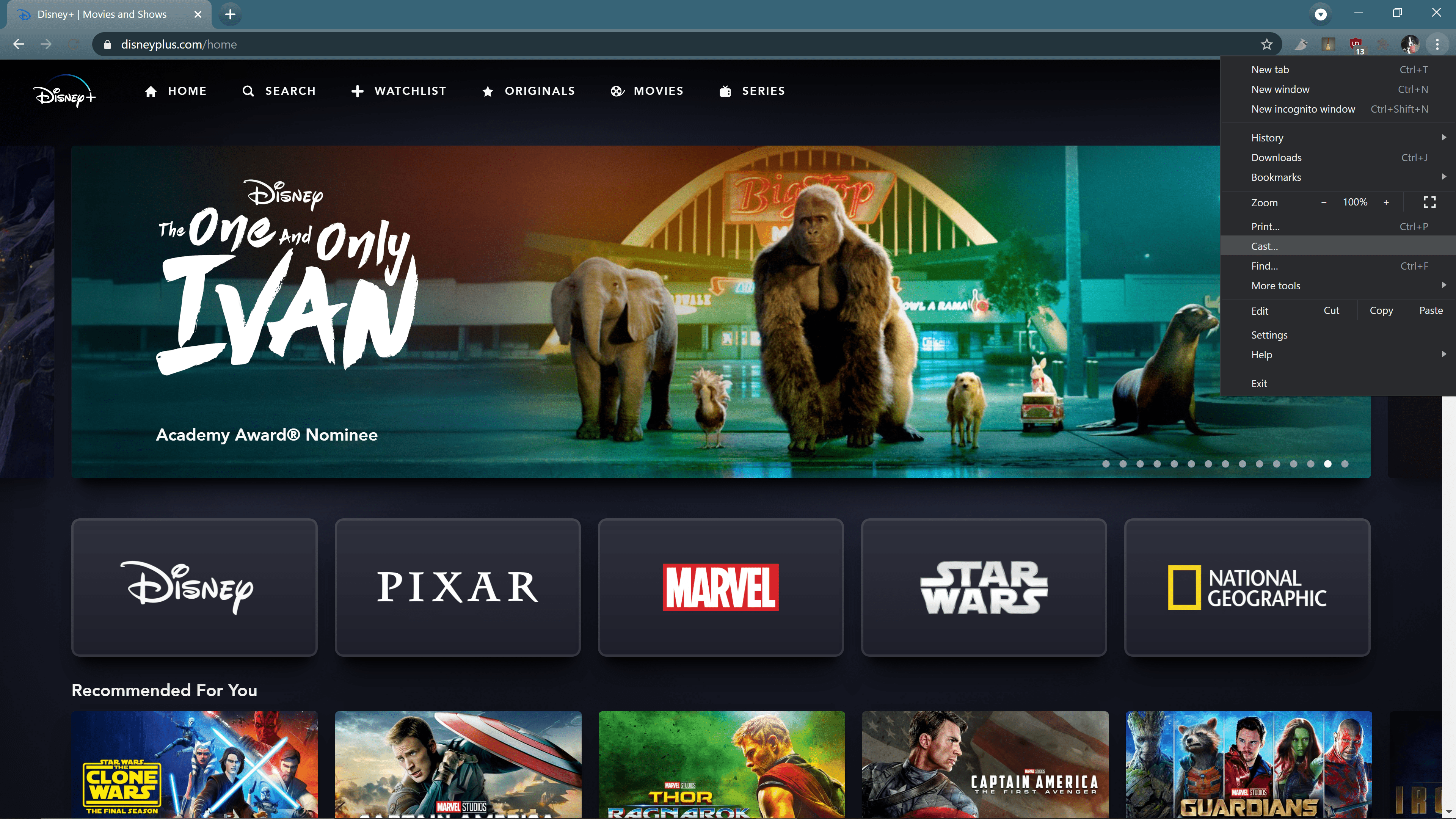 app disney plus chromecast
