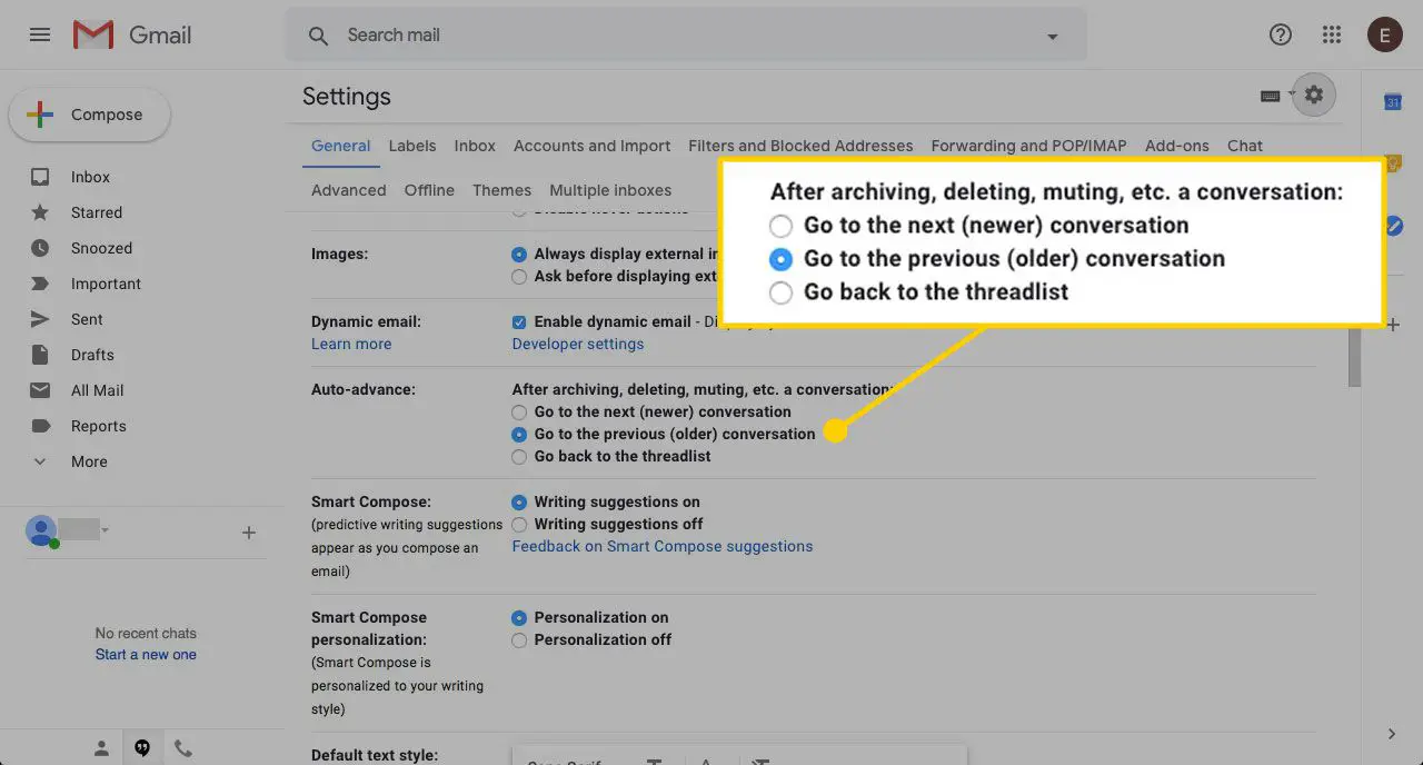 Hoe Gmail automatisch het volgende bericht te openen 2021