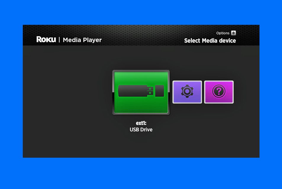 Roku Media Player - Selecteer USB-station