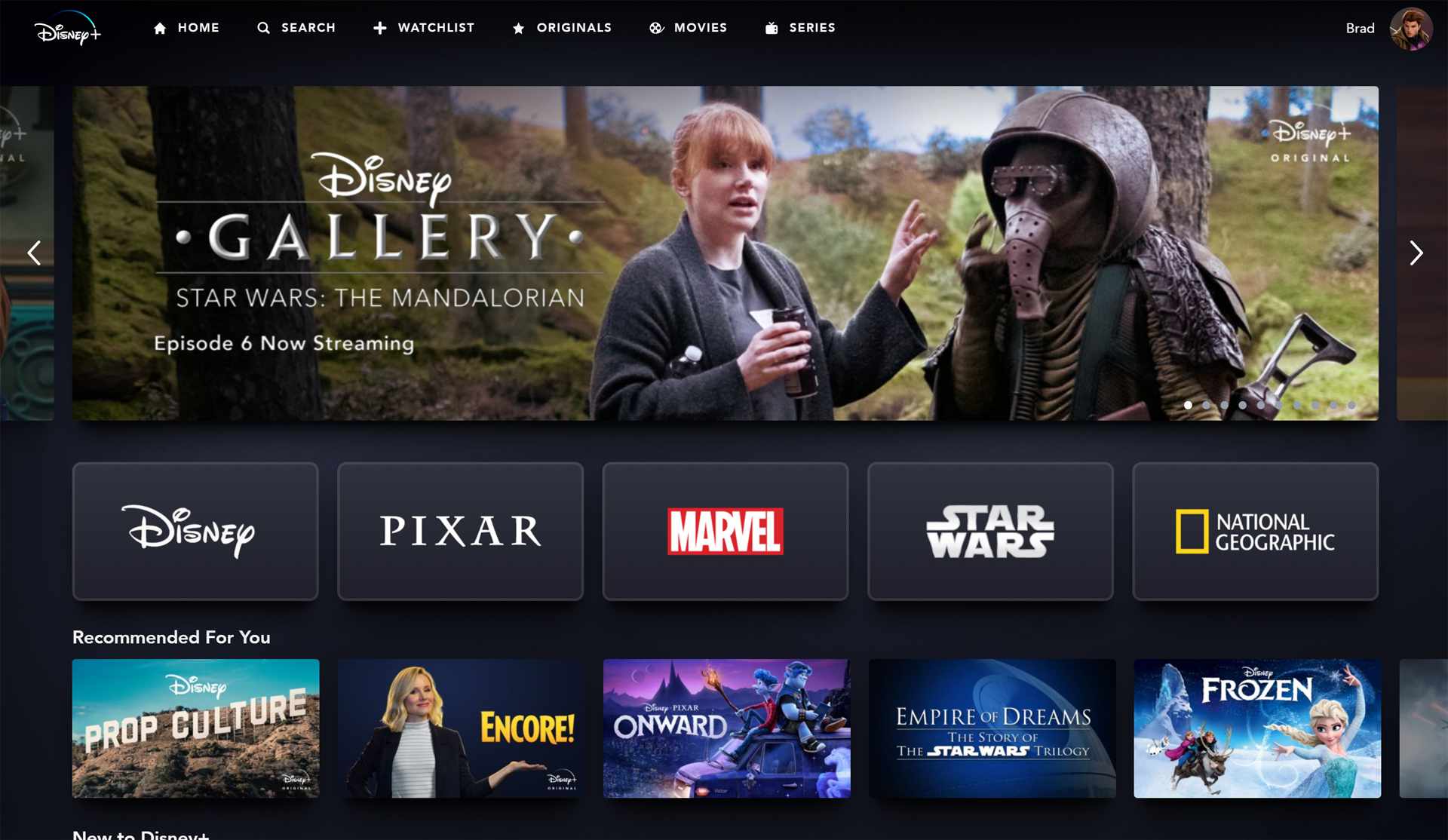 Disney Plus-website.