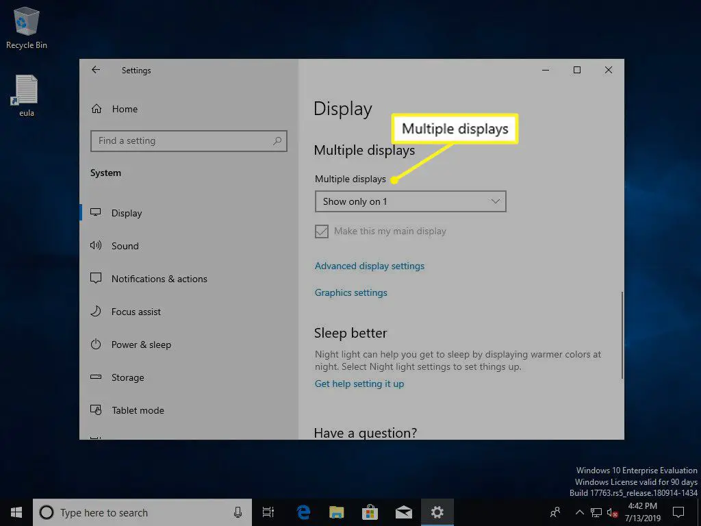Windows 10 meerdere beeldscherminstellingen