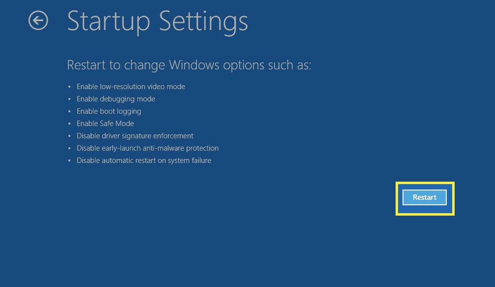 Windows 10 Geavanceerde opstartopties scherm.