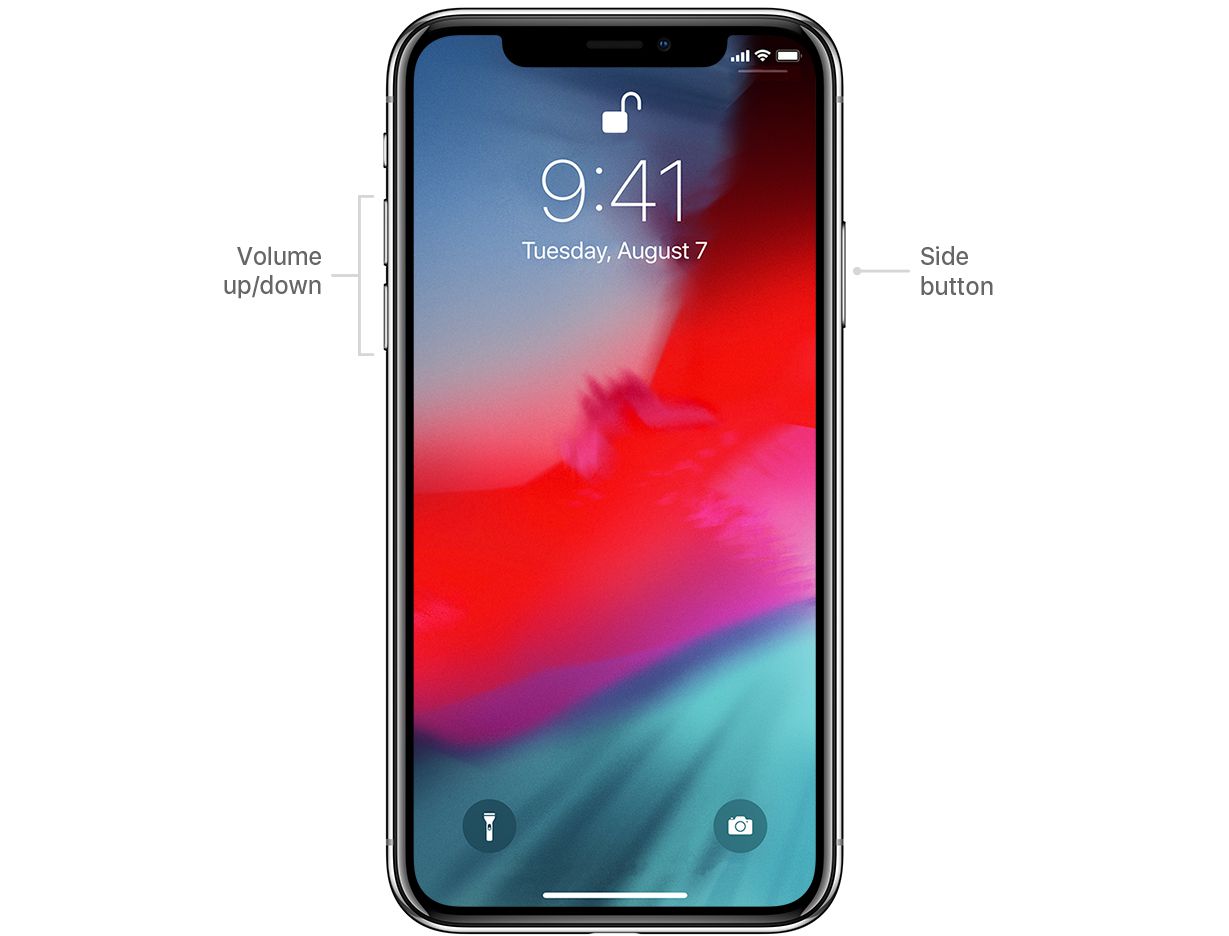 iPhone X Volume omhoog/omlaag en zijknoppen