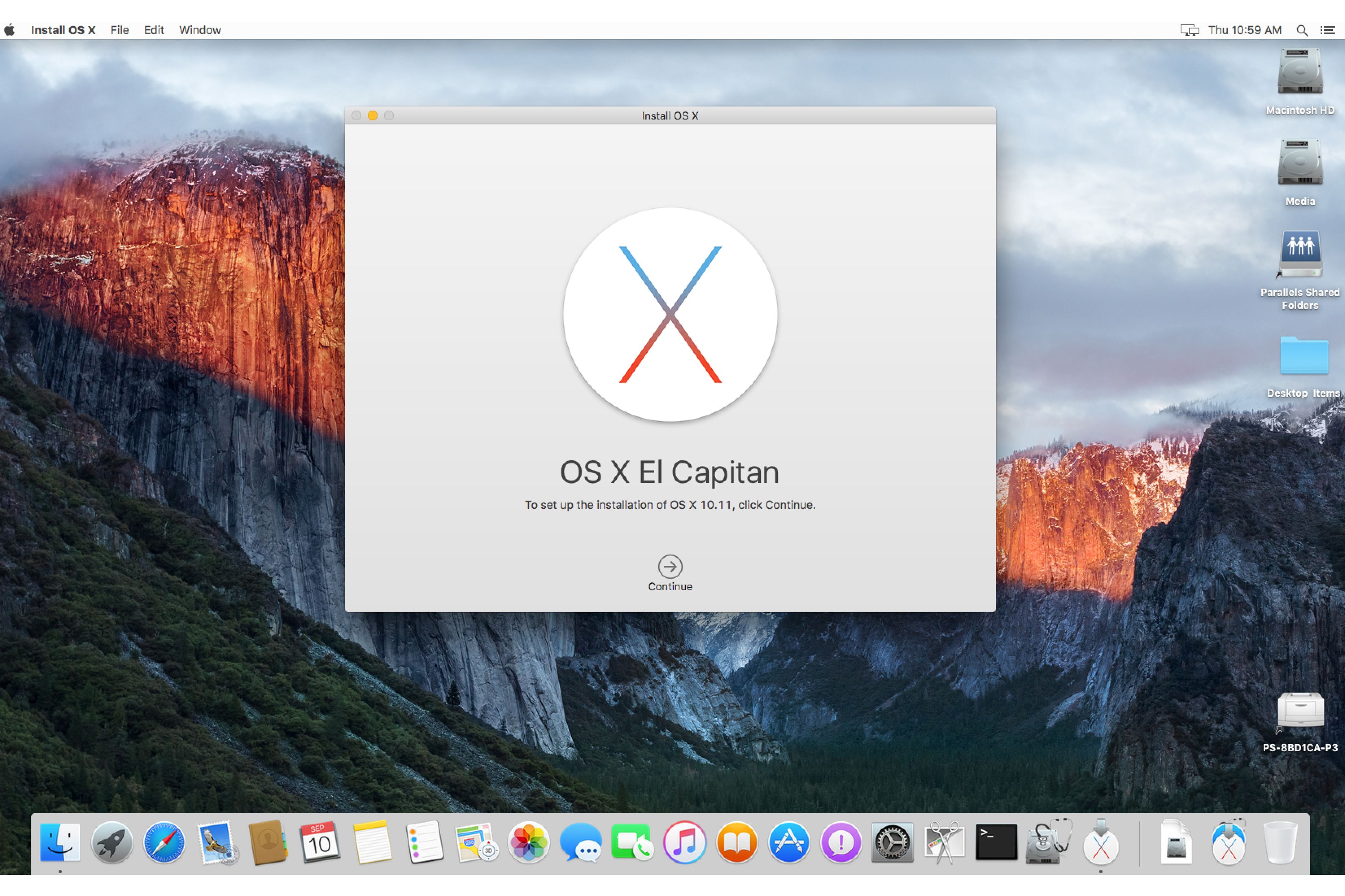 Het OS X El Capitan-installatieprogramma start automatisch zodra de download uit de Mac App Store is voltooid.