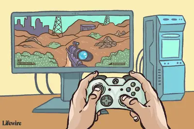 Afbeelding van iemand die Fallout speelt met een Xbox-controller