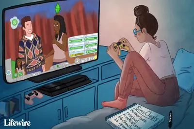 Gamer die cheatcodes gebruikt voor Sims 4 op PS4