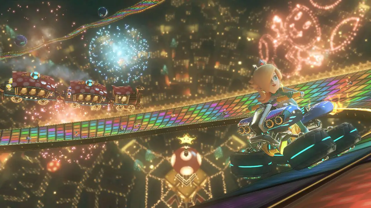 Mario Kart 8 - Rainbow Road-gameplay