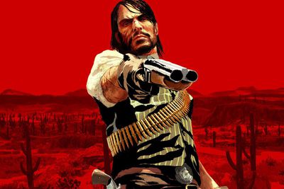 John Marston houdt een pistool vast in Red Dead Redemption voor Xbox 360