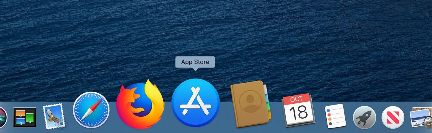 Het Mac App Store-pictogram in het Dock