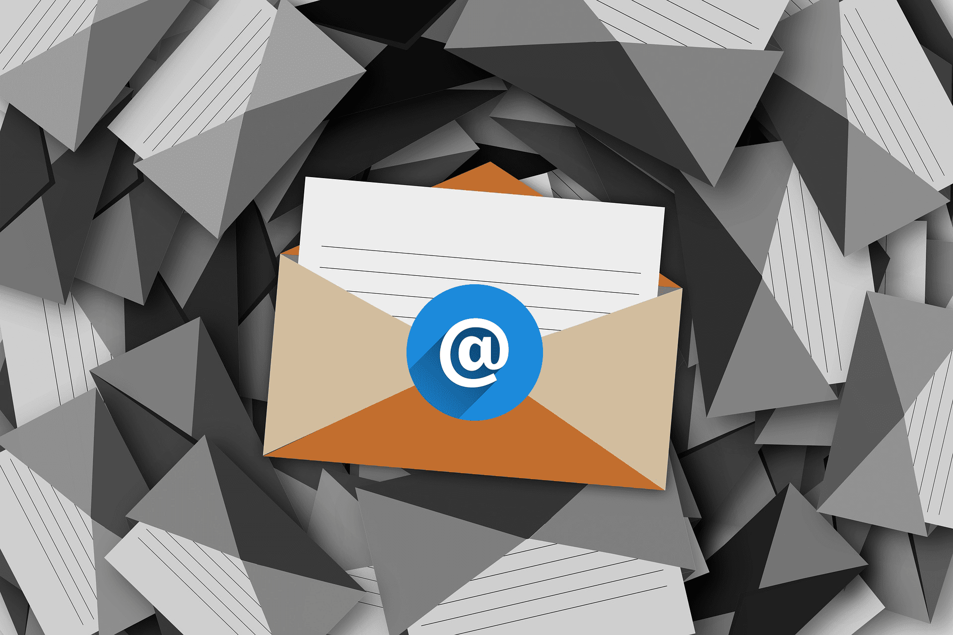 E-mail en envelop illustratie