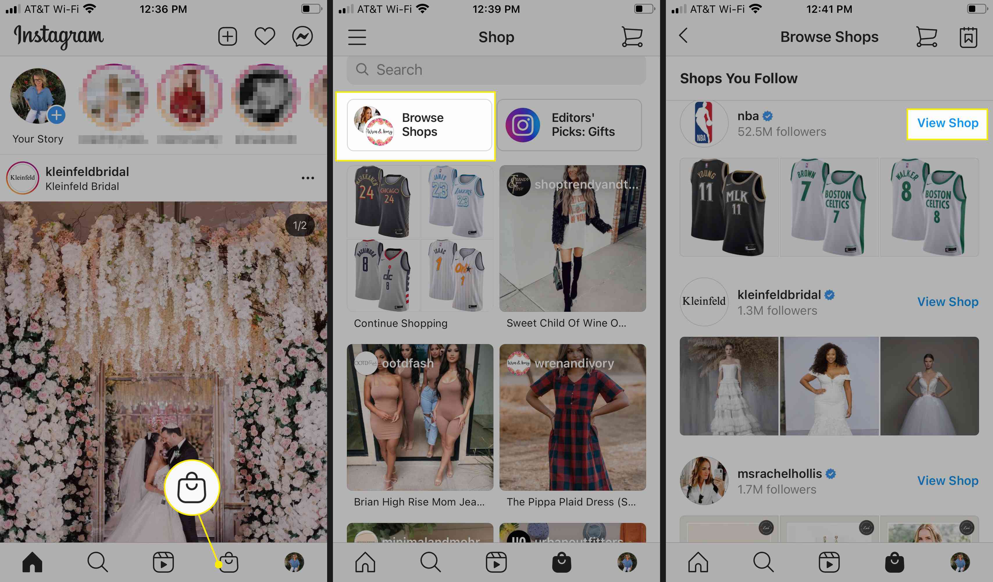 Gebruik het winkeltabblad van Instagram om door verschillende winkels te bladeren