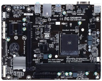 Gigabyte AMD AM1 FS1b-aansluiting HDMI D-Sub mATX-moederbord (GA-AM1M-S2H)