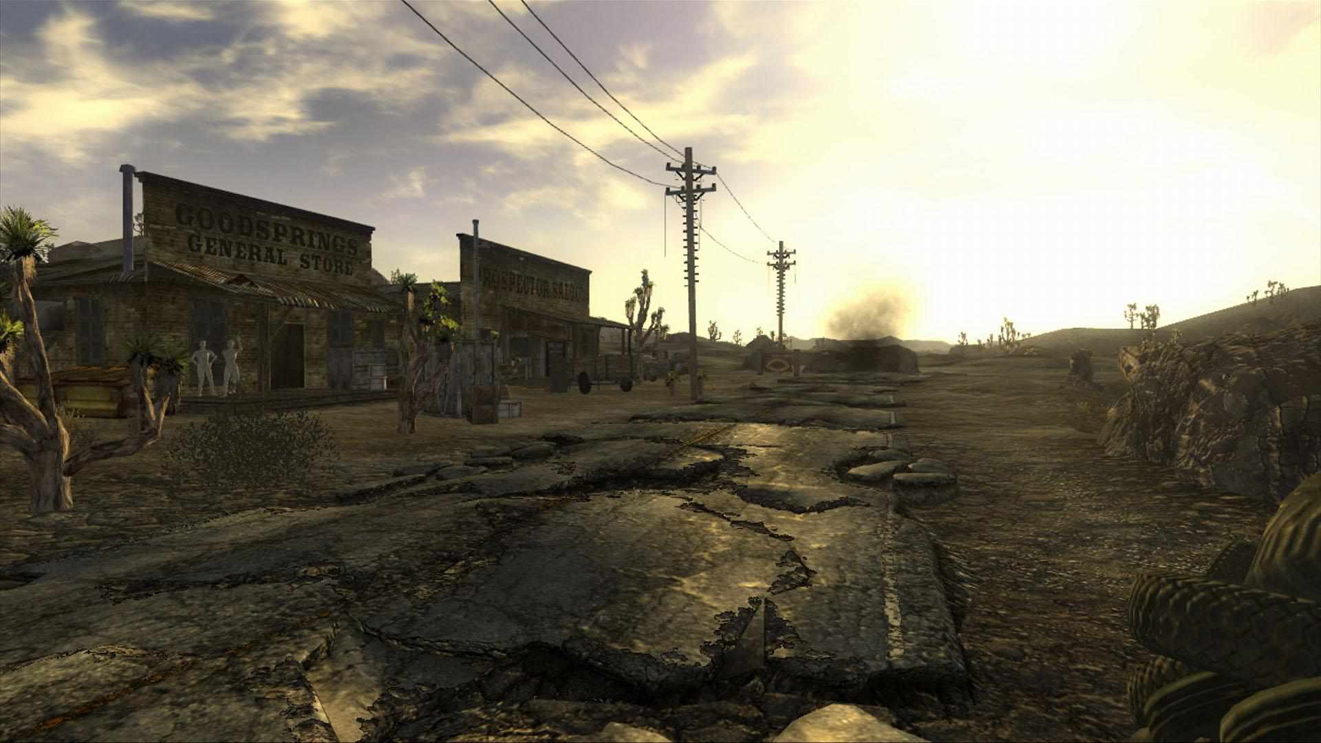Buiten de Goodsprings General Store in Fallout: New Vegas