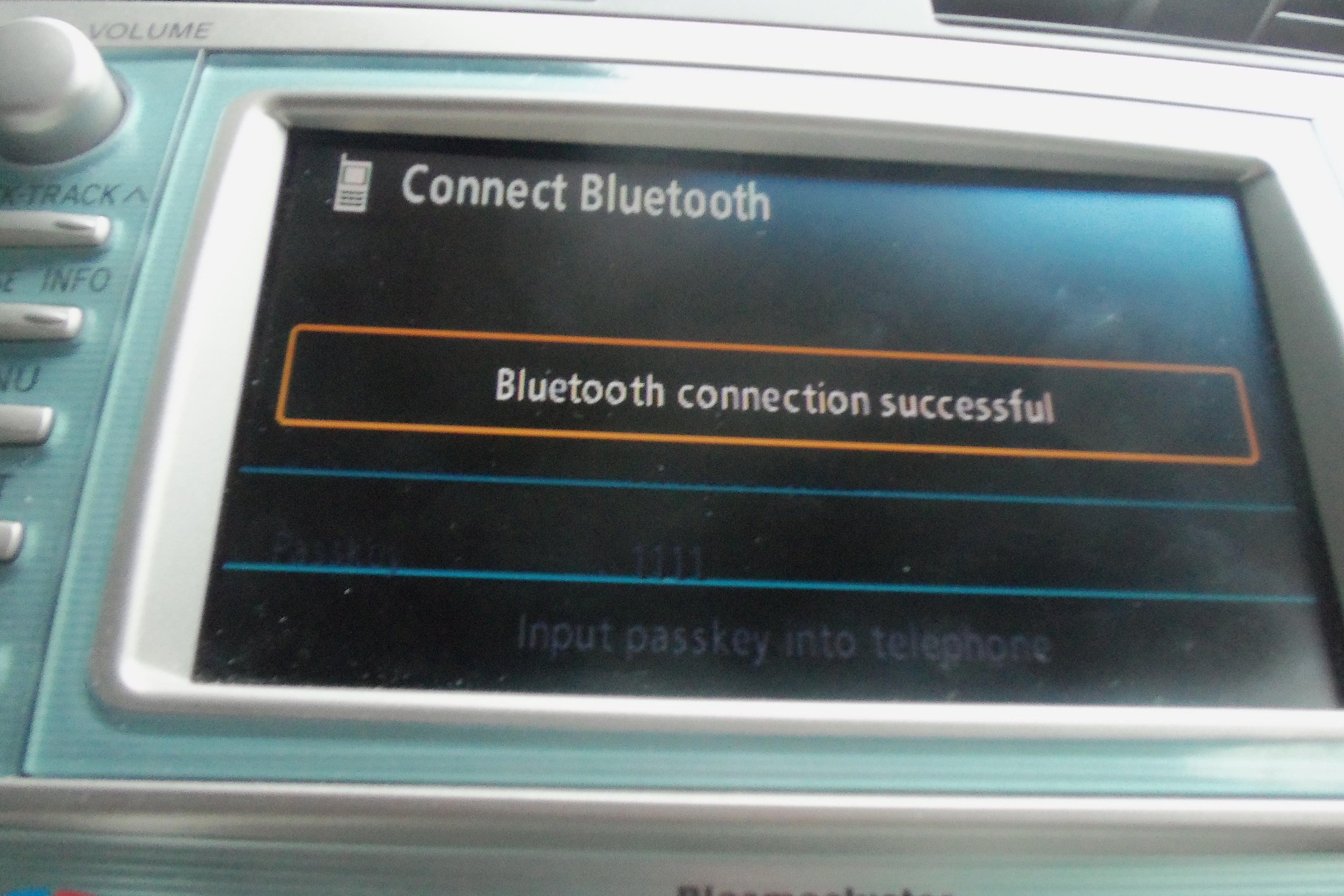 Toyota succesvolle Bluetooth-verbinding