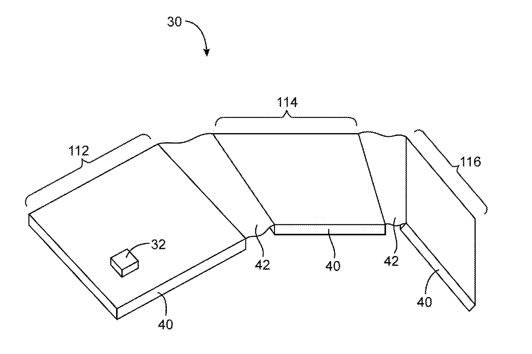 Opvouwbare apparaatillustratie van patent US8929085B2