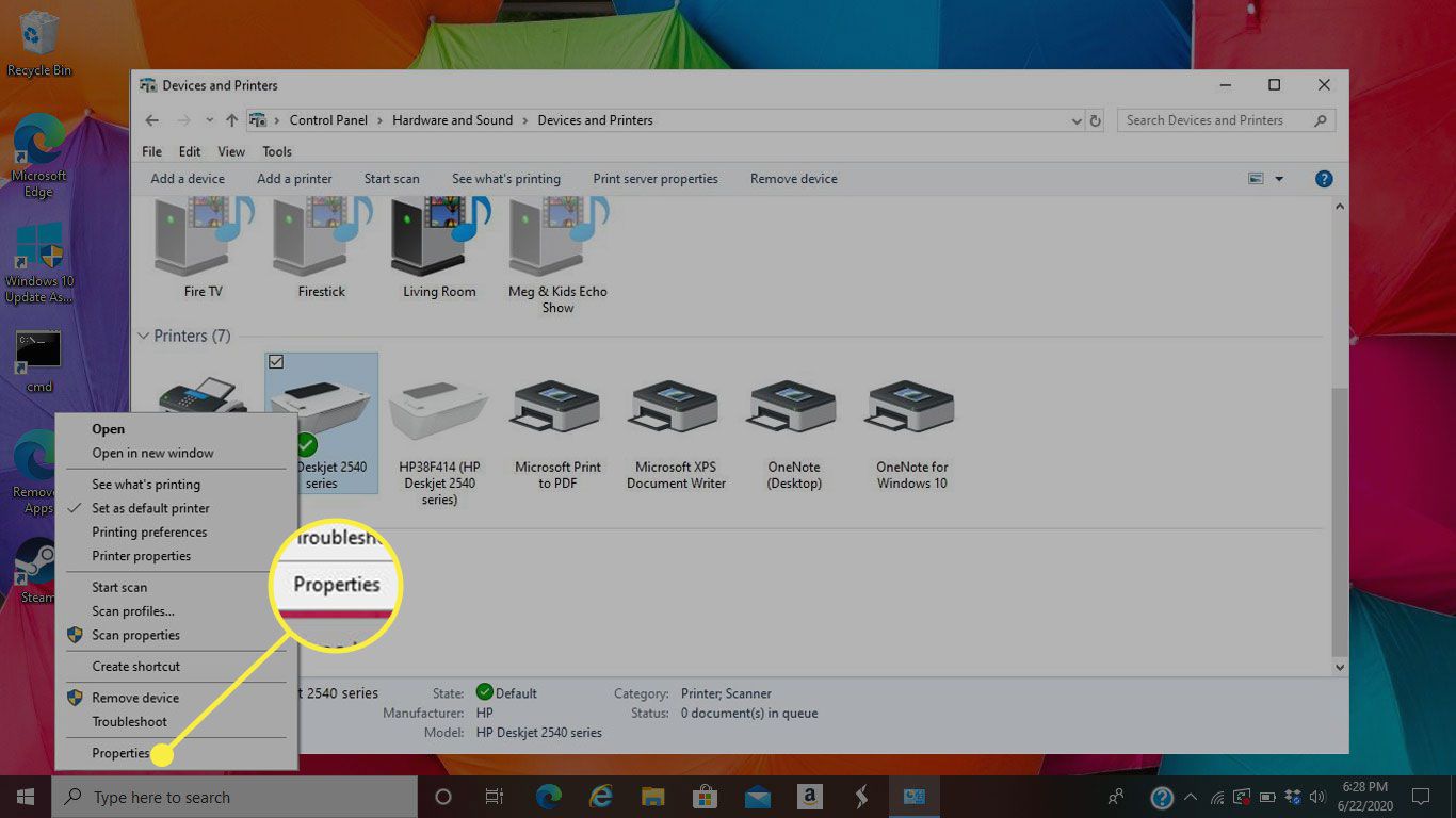 Eigenschappen in Windows 10