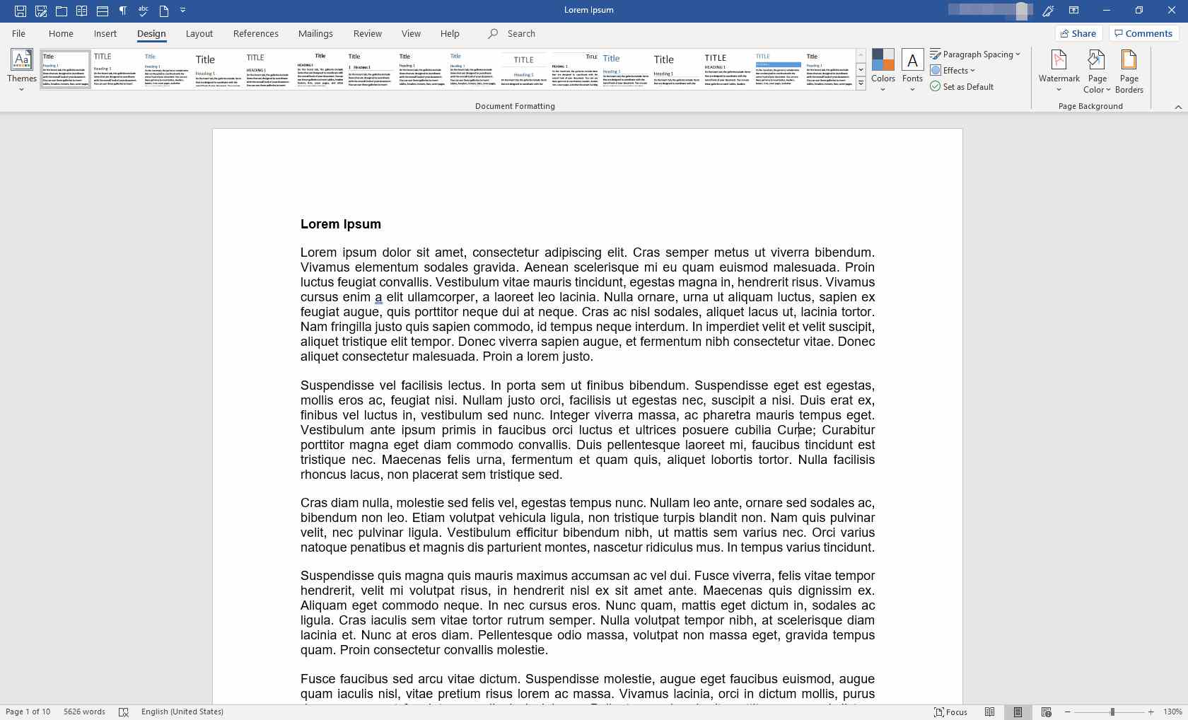 MS Word-document met verwijderde tekstrand