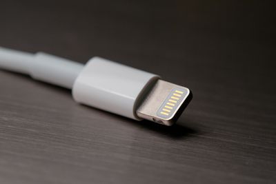 De Lightning-connector voor de mobiele producten van Apple.