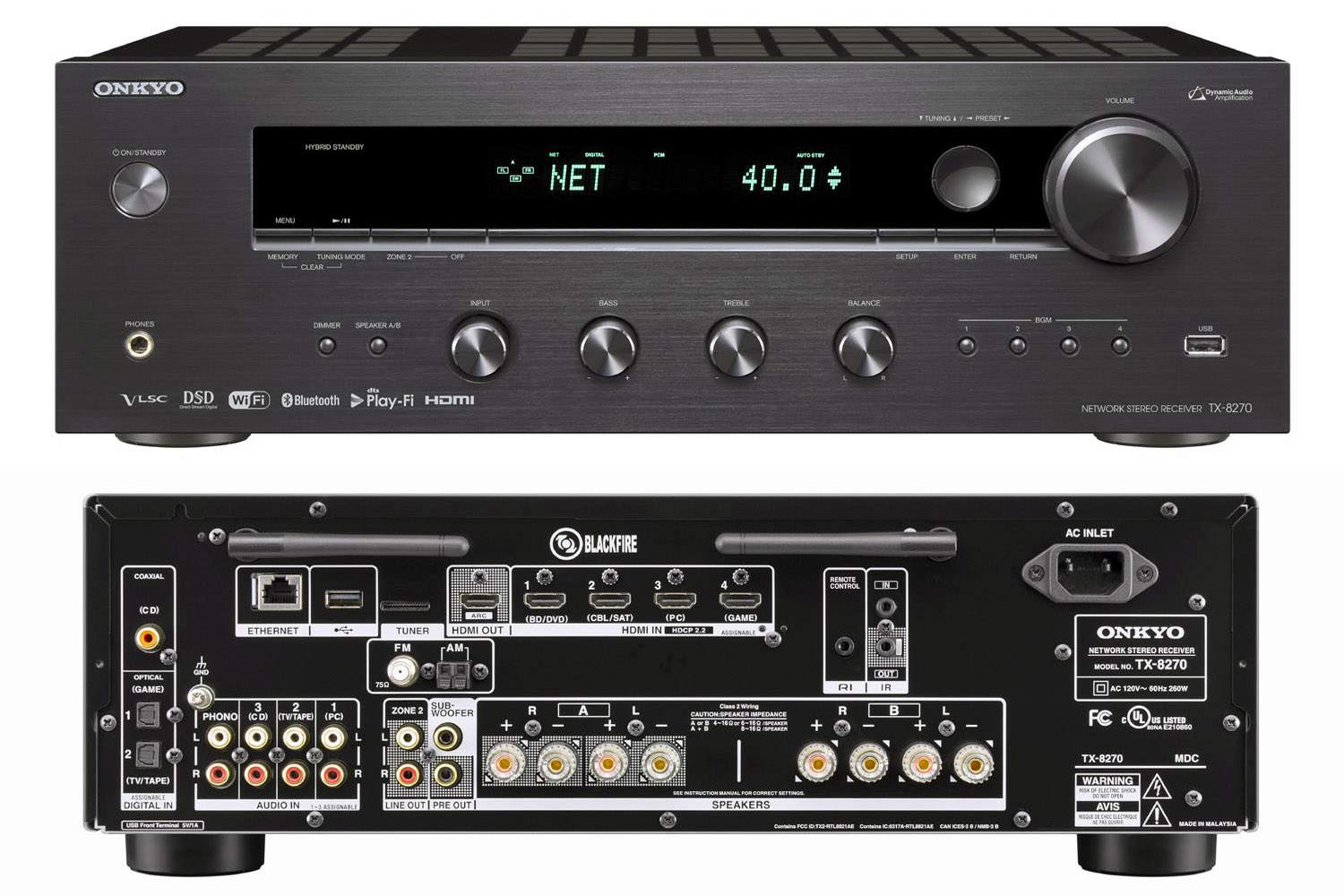 Onkyo TX-8270 2-kanaals netwerk stereo-ontvanger