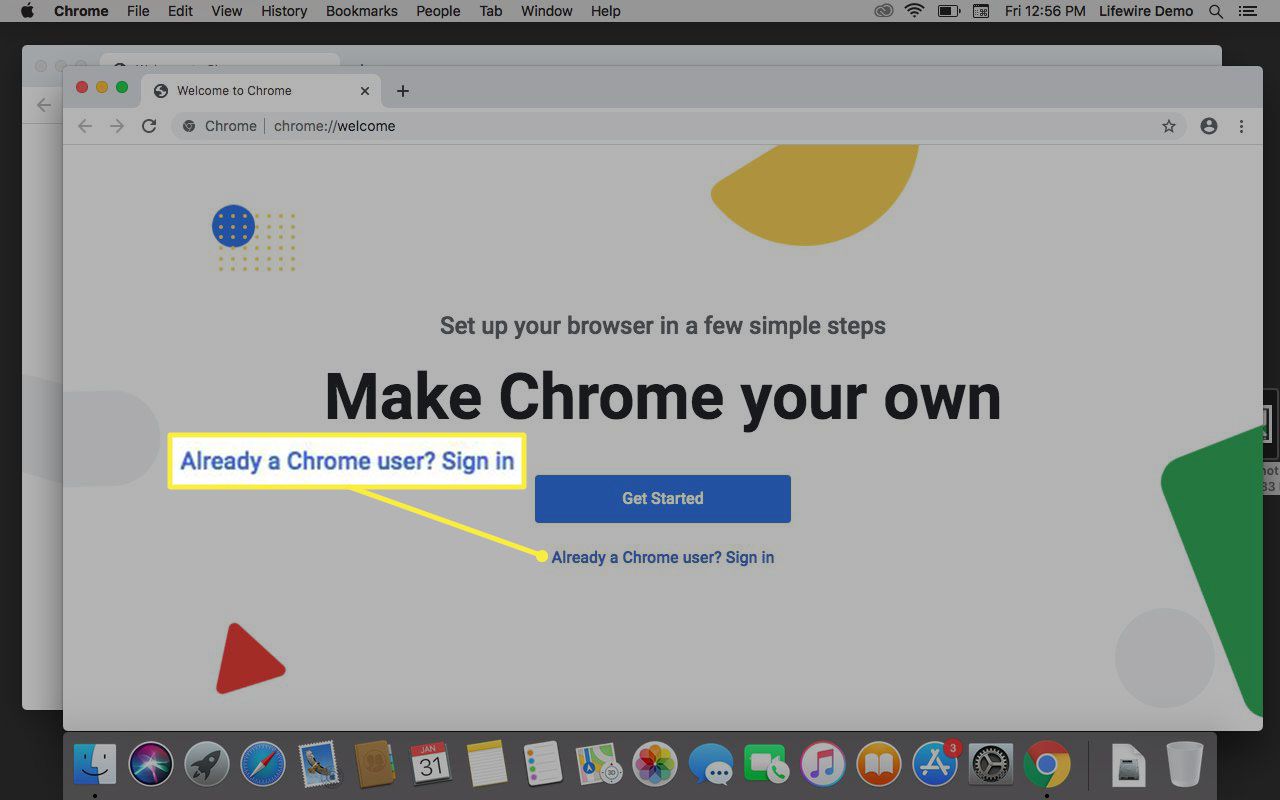 Google Chrome vraagt ​​om een ​​gebruiker toe te voegen.