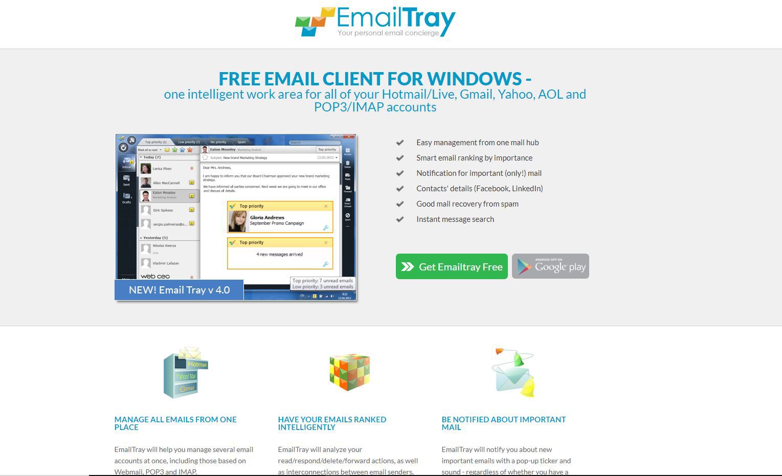 EmailTray-website