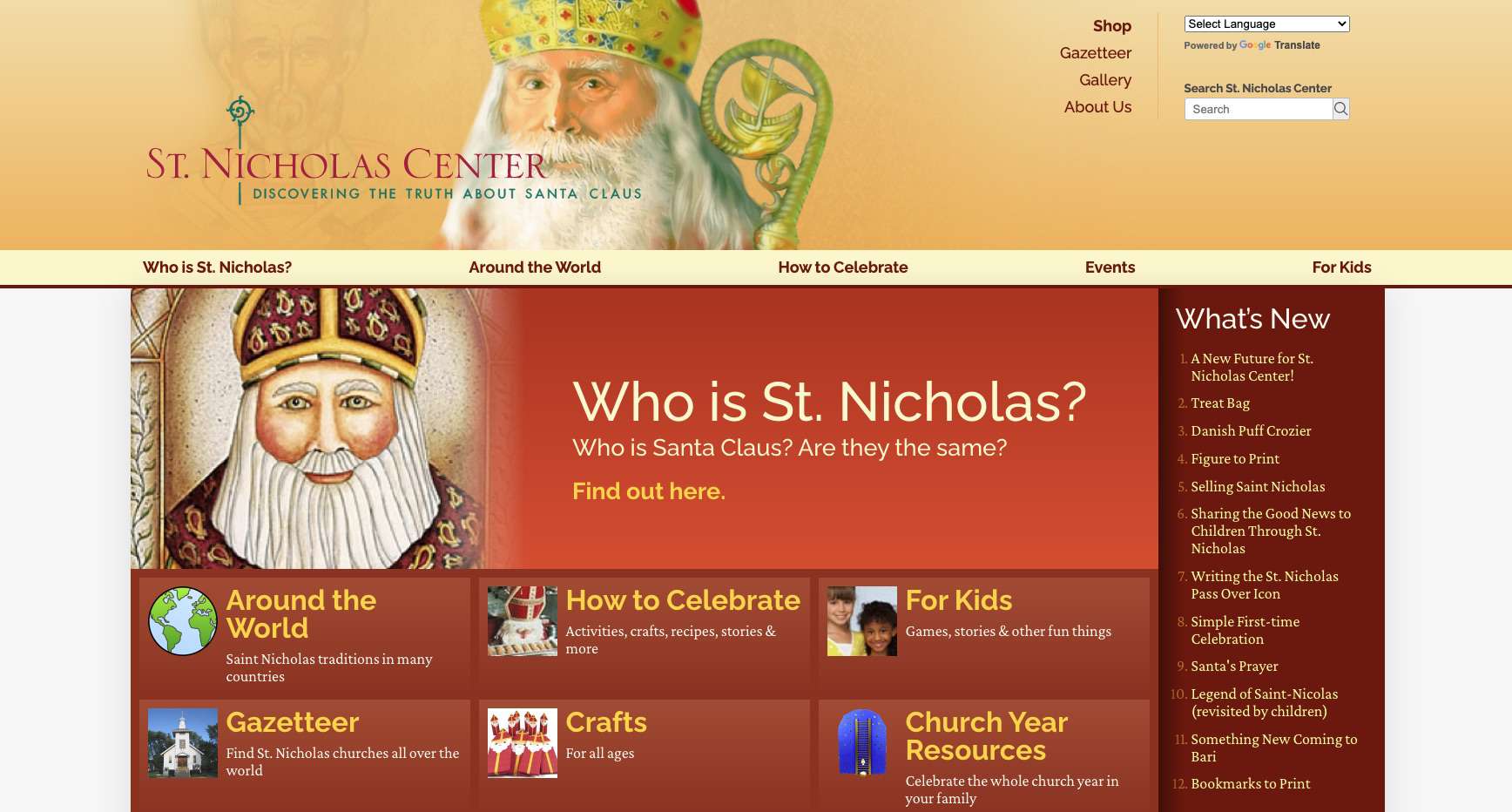 St. Nicholas Center Website om meer te weten te komen over de echte kerstman