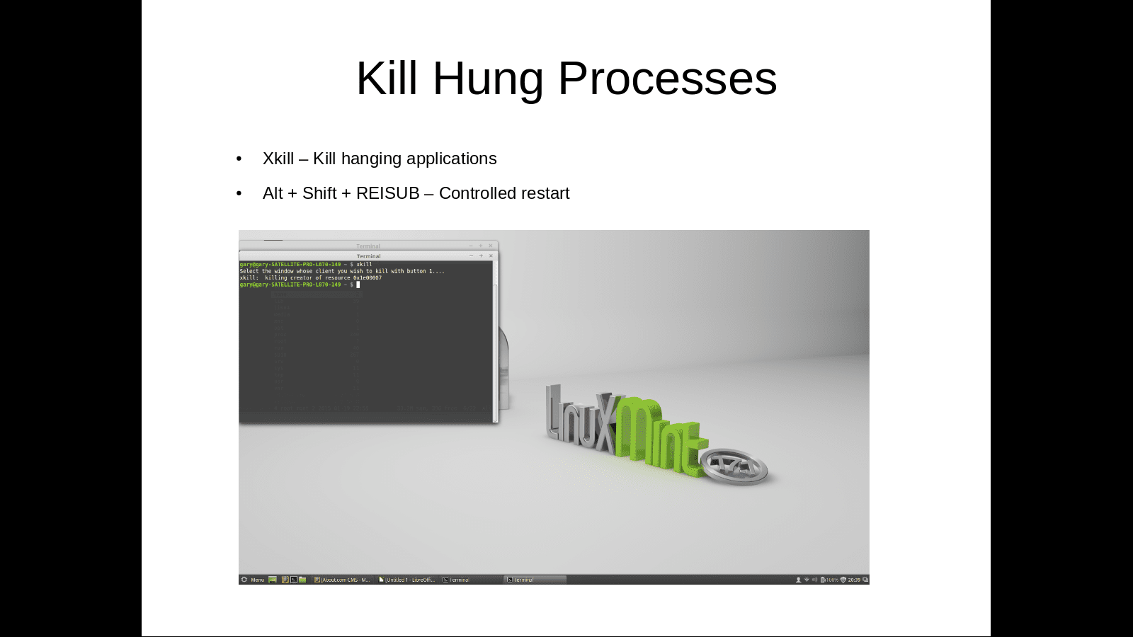 Dood Hung-processen met XKill