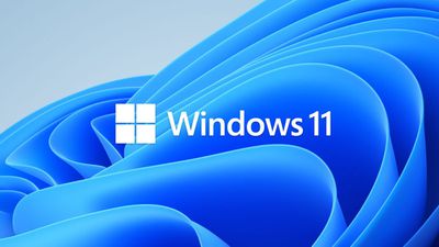 Windows 11 op blauwe achtergrond