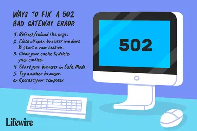 Manieren om een ​​502 Bad Gateway-foutillustratie op te lossen