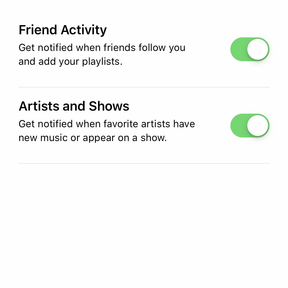 Een screenshot van profielmeldingsopties in Apple Music op iPhone