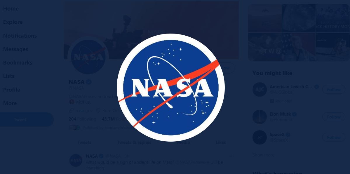 NASA-pictogram op Twitter