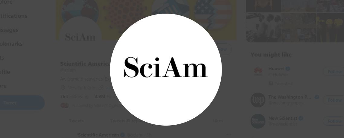 SciAm-logo op Twitter