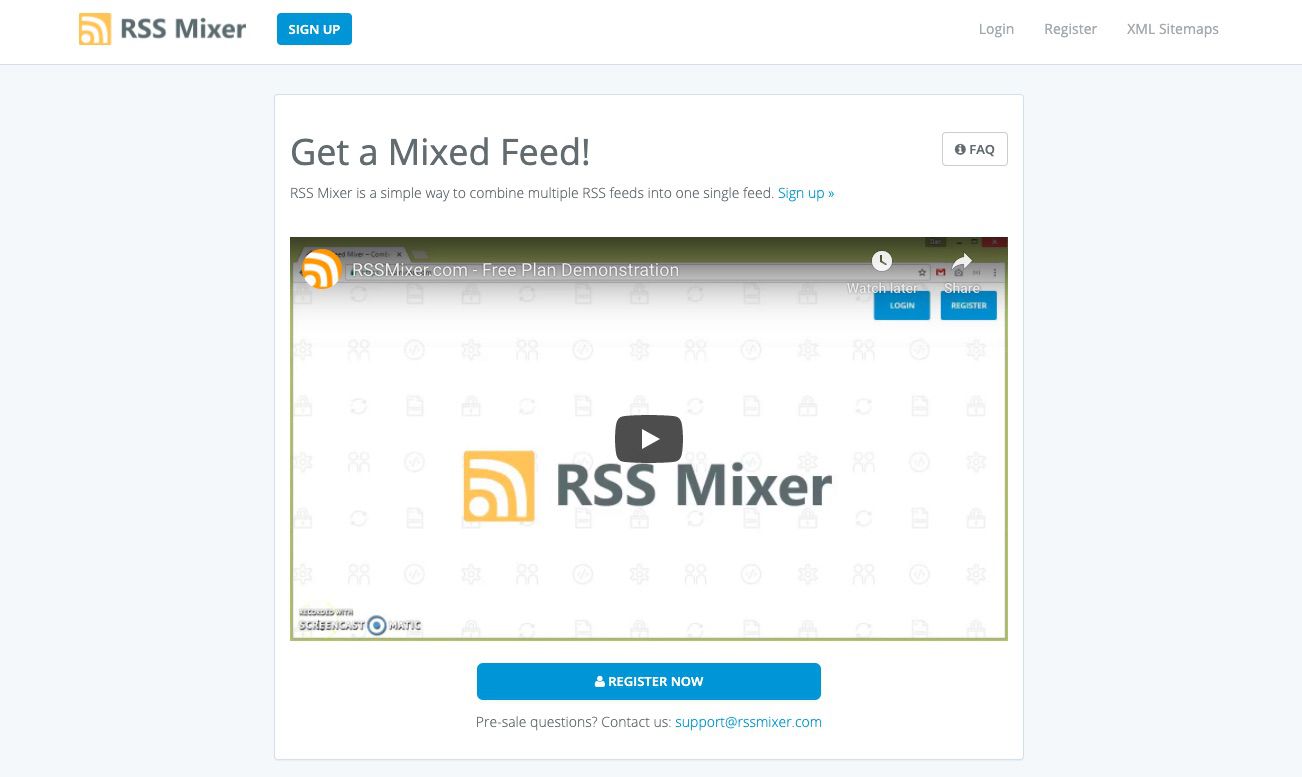 RSS Mixer Hulpprogramma voor het verzamelen van RSS-feeds