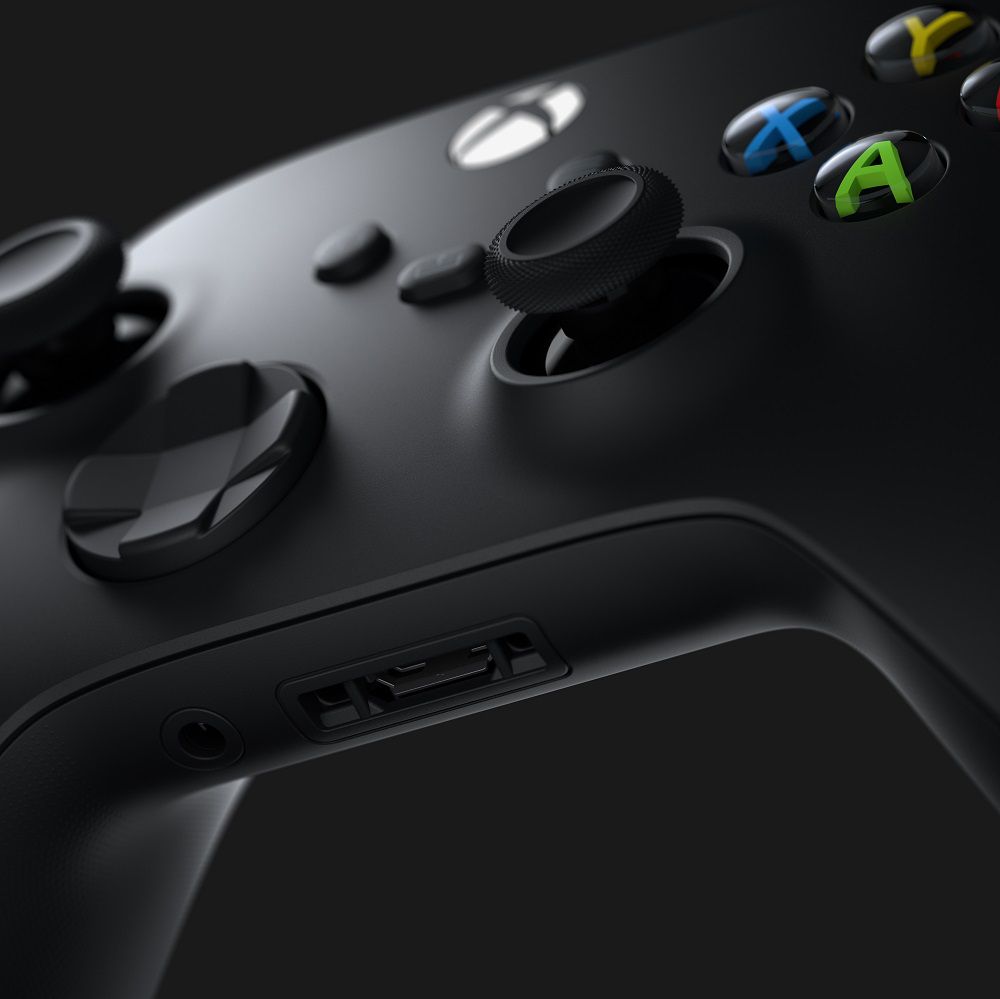 Close-up van de Xbox Series X-controller.