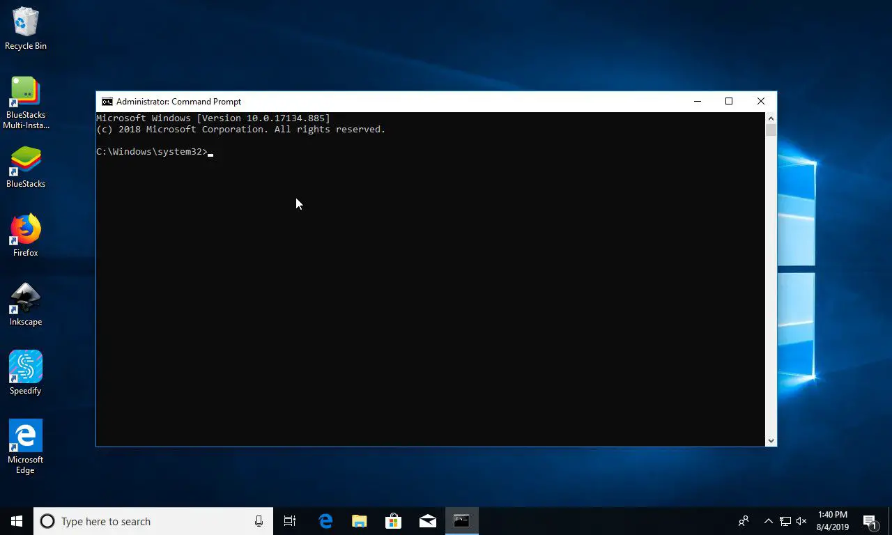 Windows 10 Admin-opdrachtprompt