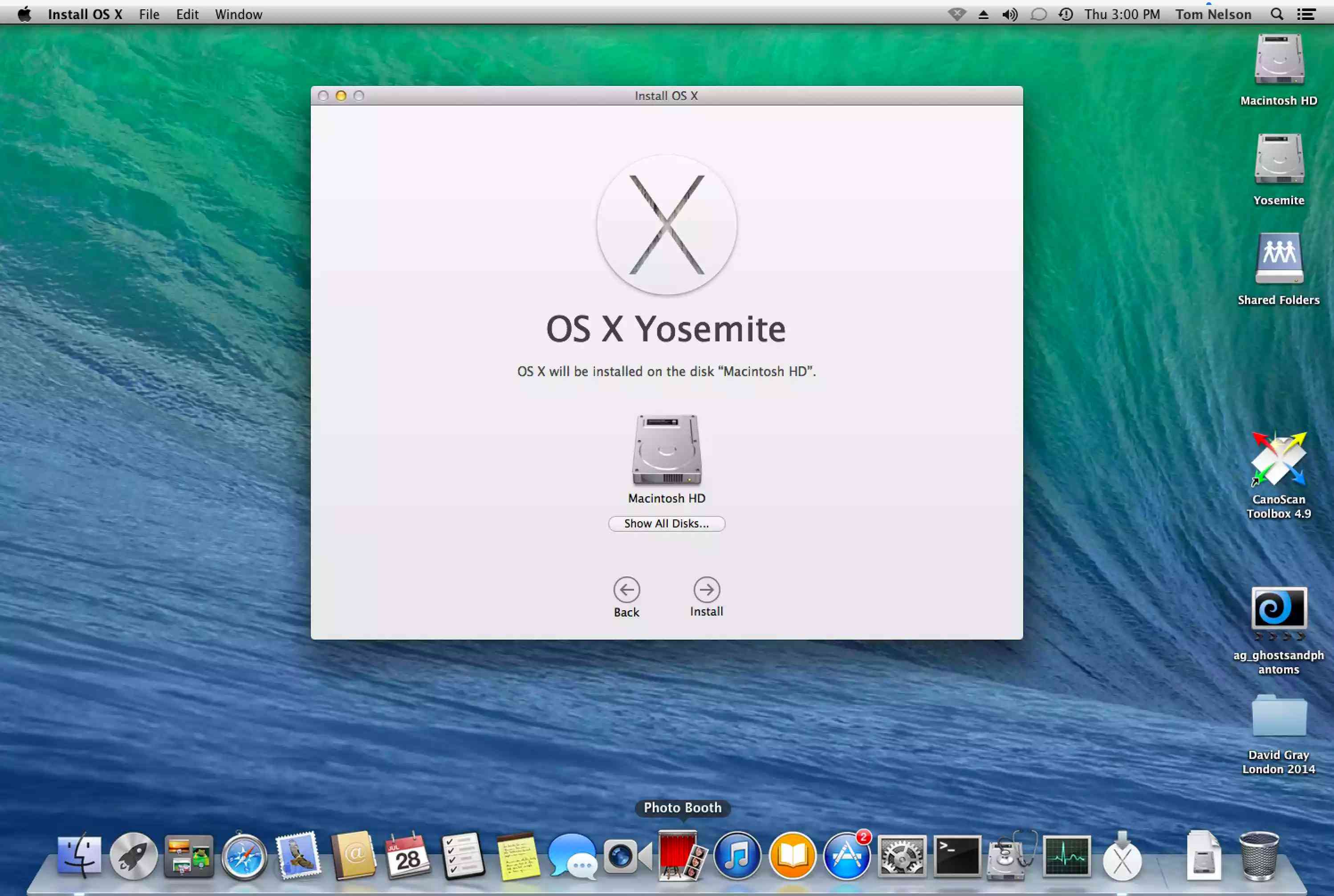 OS X Yosemite opstartscherm installeren