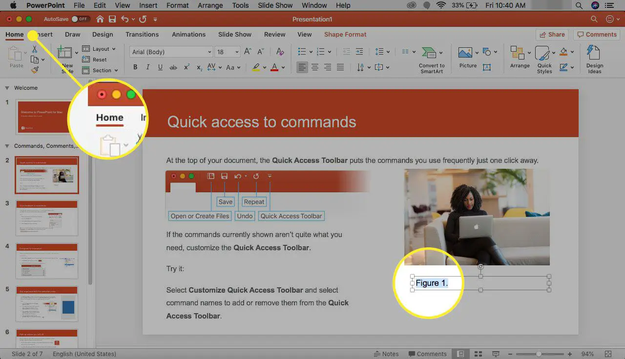 Afbeeldingen citeren in PowerPoint 2021