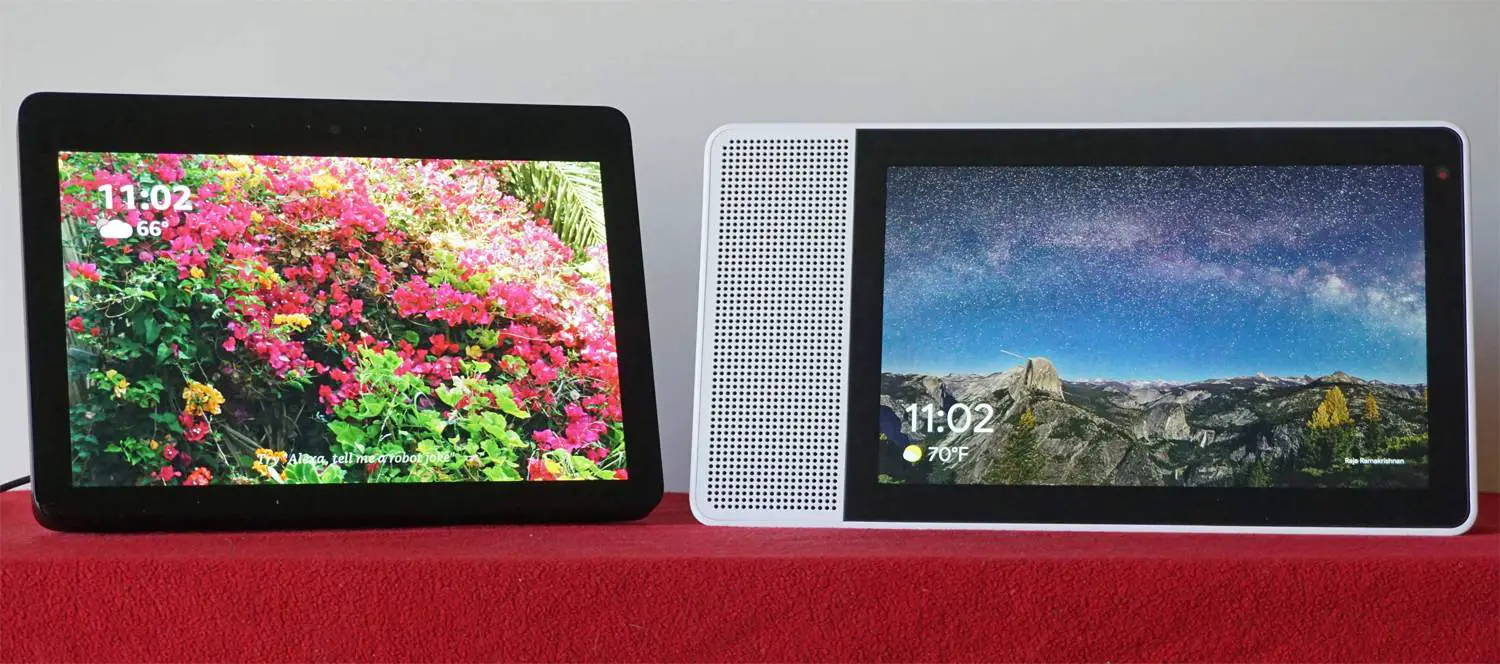 Amazon Echo Show en Lenovo Smart Display — Screensavers