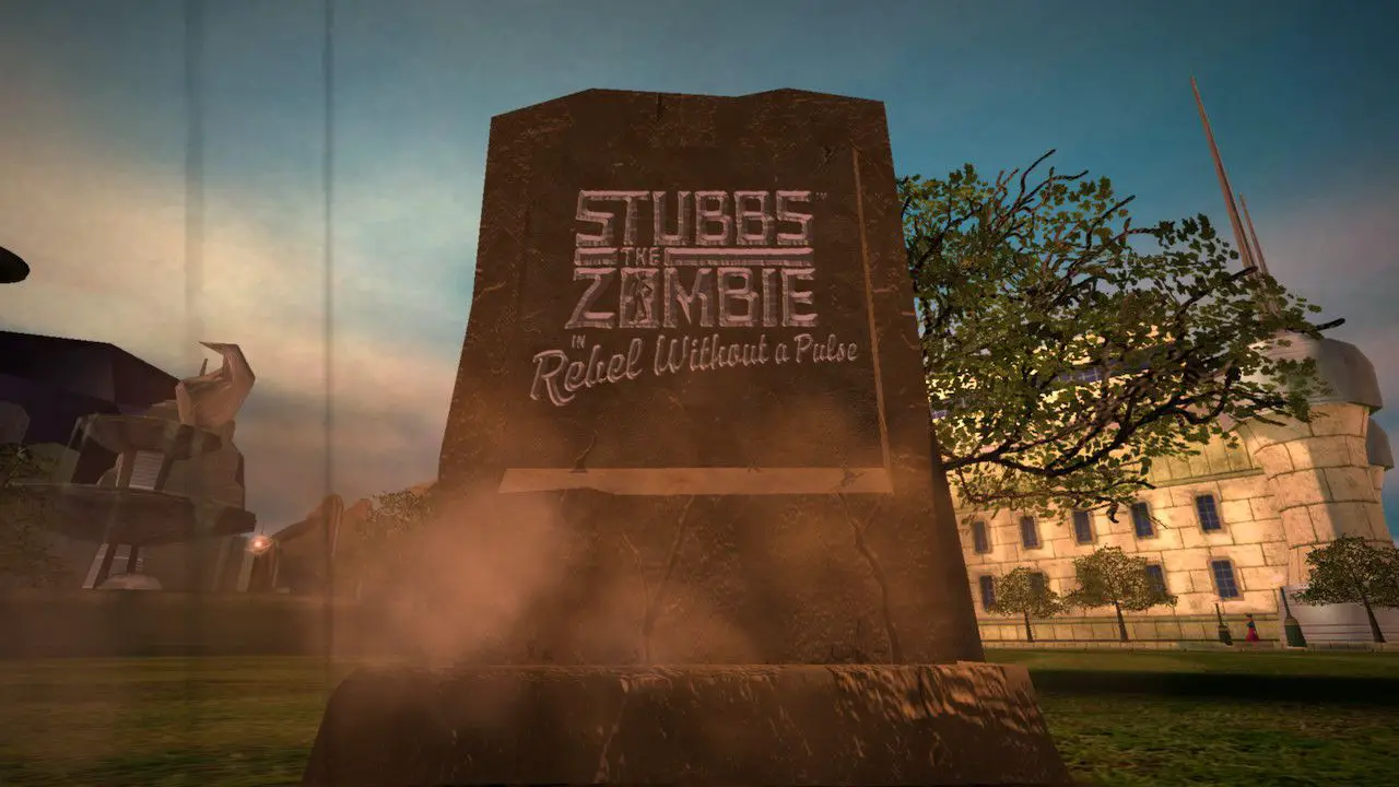 Een screenshot van Stubbs de Zombie
