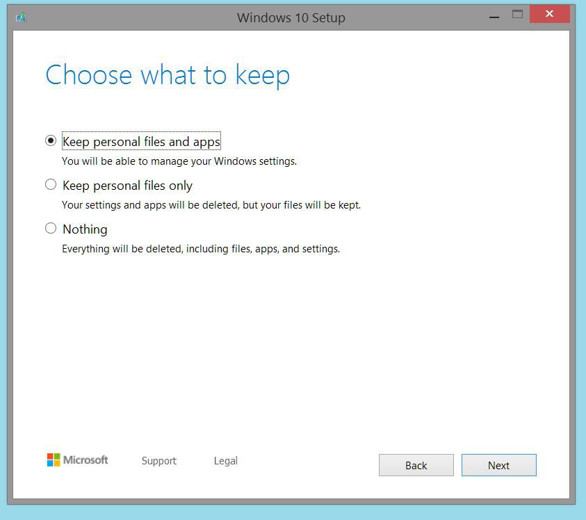 windows 10 update kies wat je wilt bewaren