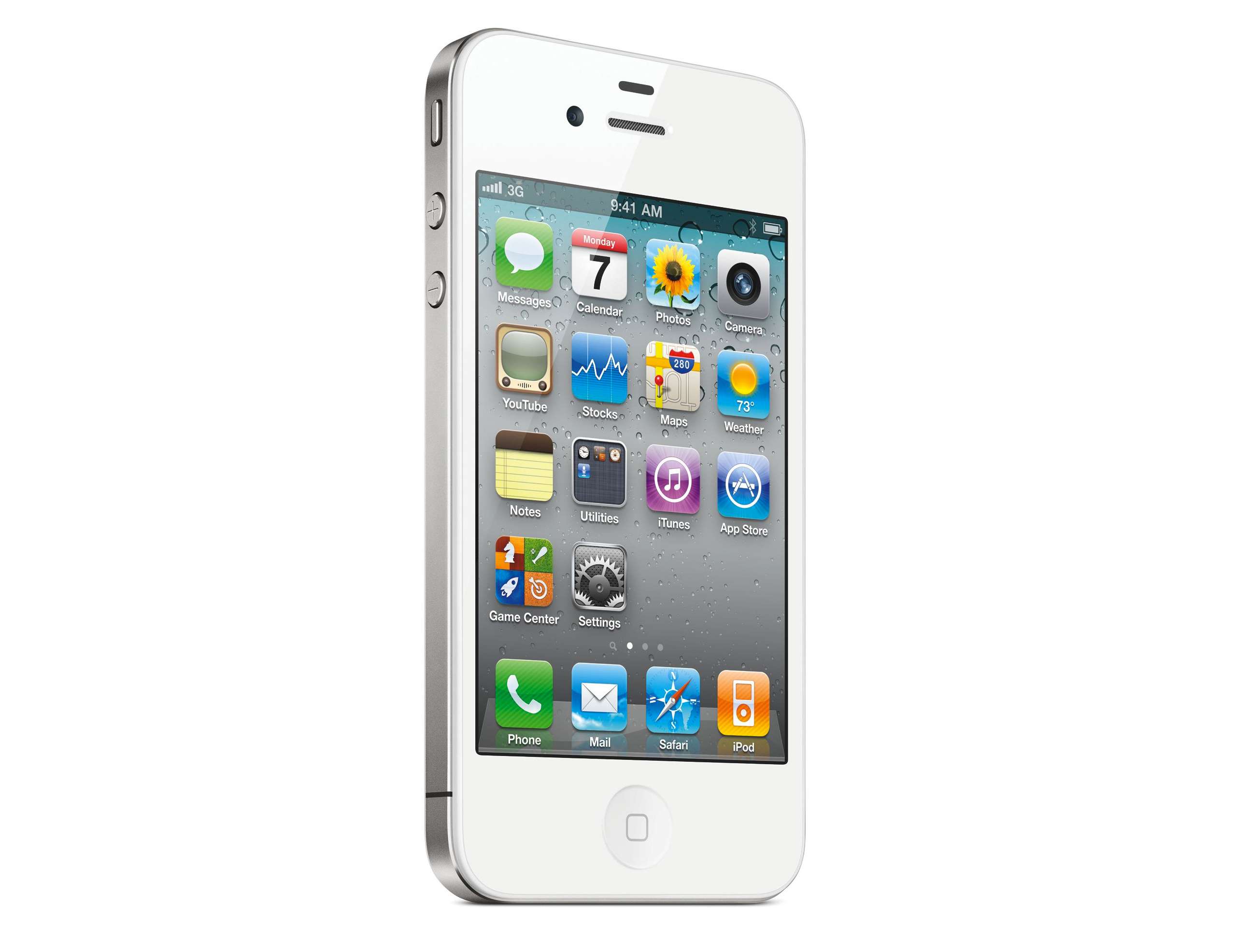iPhone 4 op een witte achtergrond