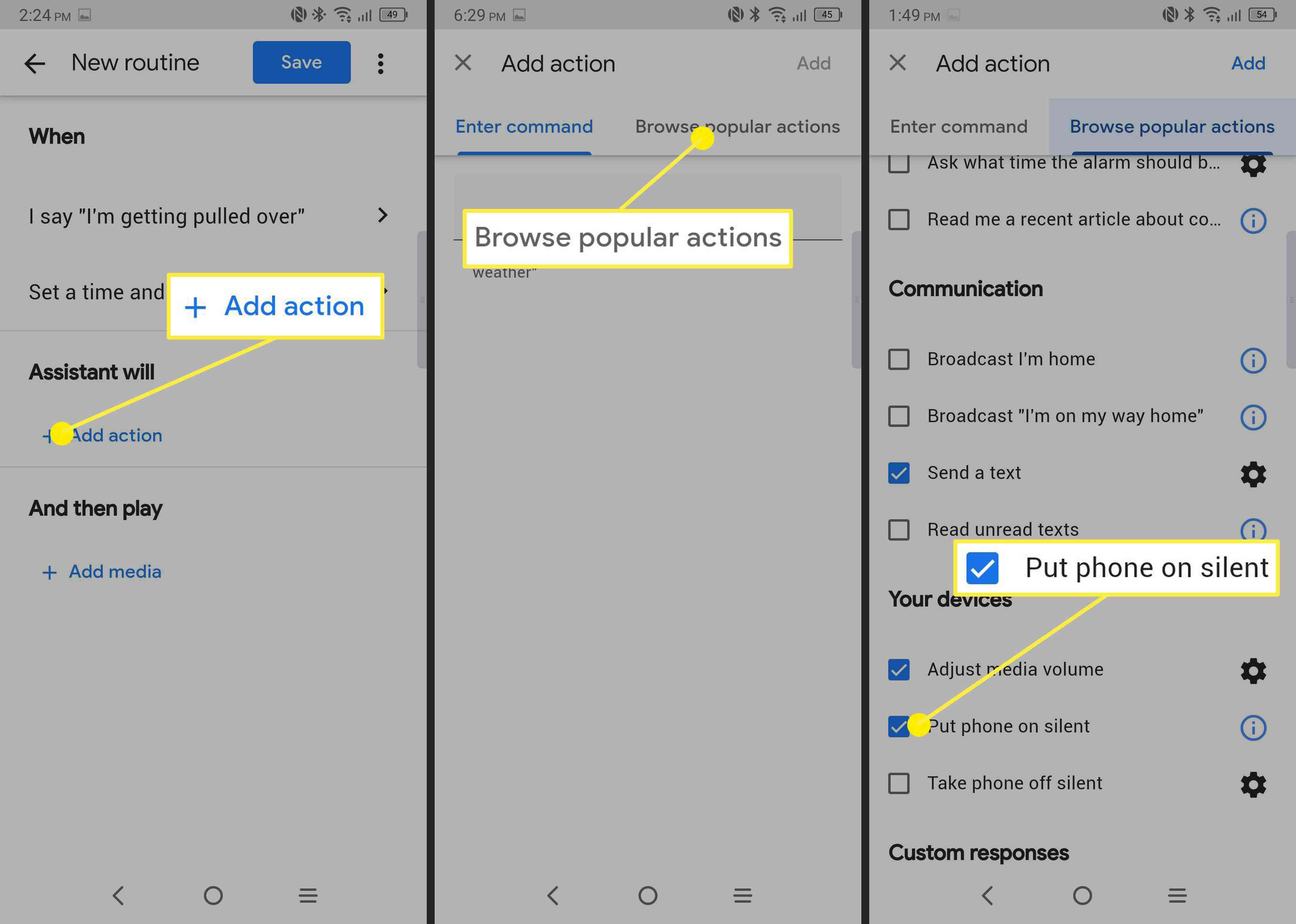 Acties toevoegen aan 'Hey Google'-routines op Android.