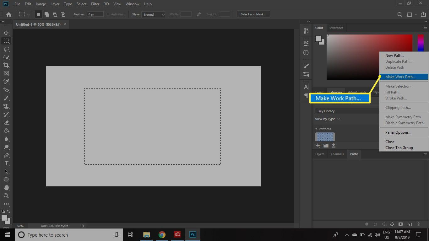 Werkpad maken in Photoshop