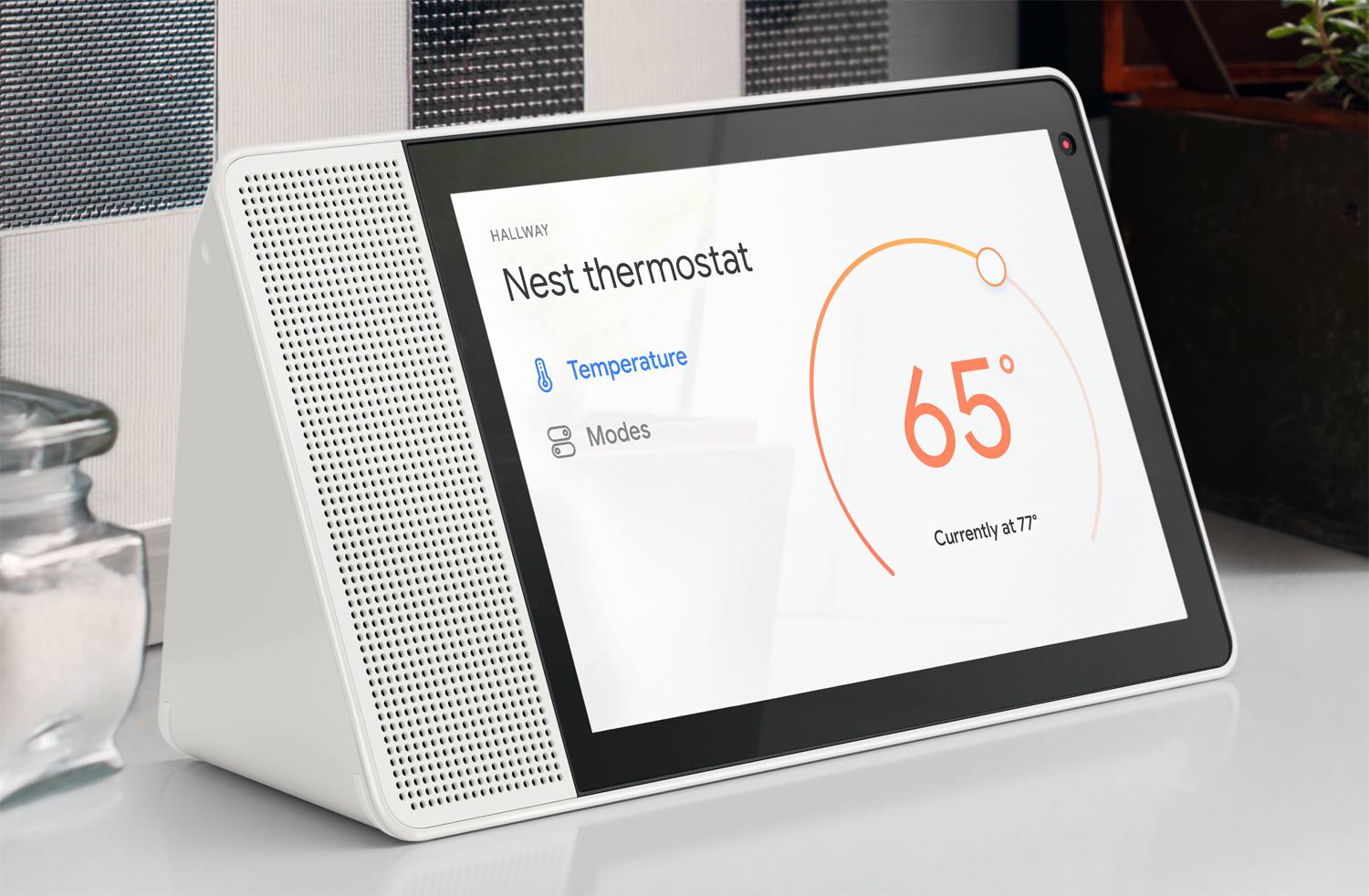 Lenovo Smart Display — Nest Thermostat