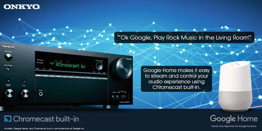 Google Home werkt met Onkyo Home Theatre-ontvangers