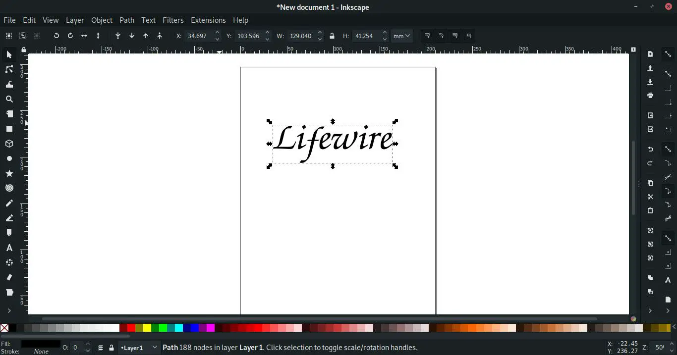 Inkscape-paden herenigd