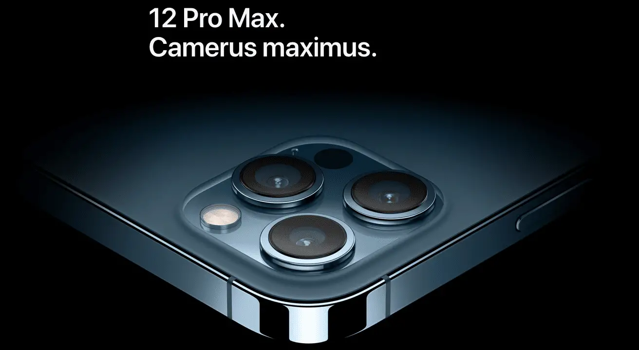 Promo-afbeelding iPhone 12 Pro Max verwijst naar de camera als "camerus maximus" 