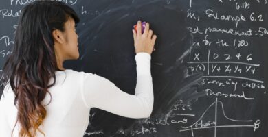pacific islander teacher erasing math from blackboard 148194702 5a2ef2b85b6e24003756dea9